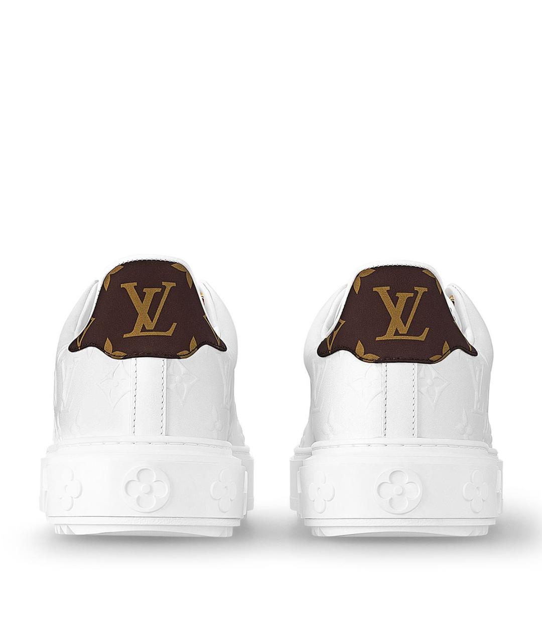LOUIS VUITTON Белые кожаные кроссовки, фото 4
