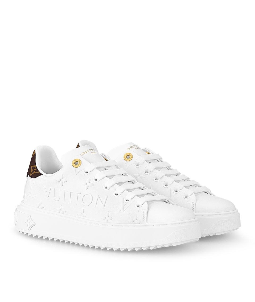 LOUIS VUITTON Белые кожаные кроссовки, фото 2