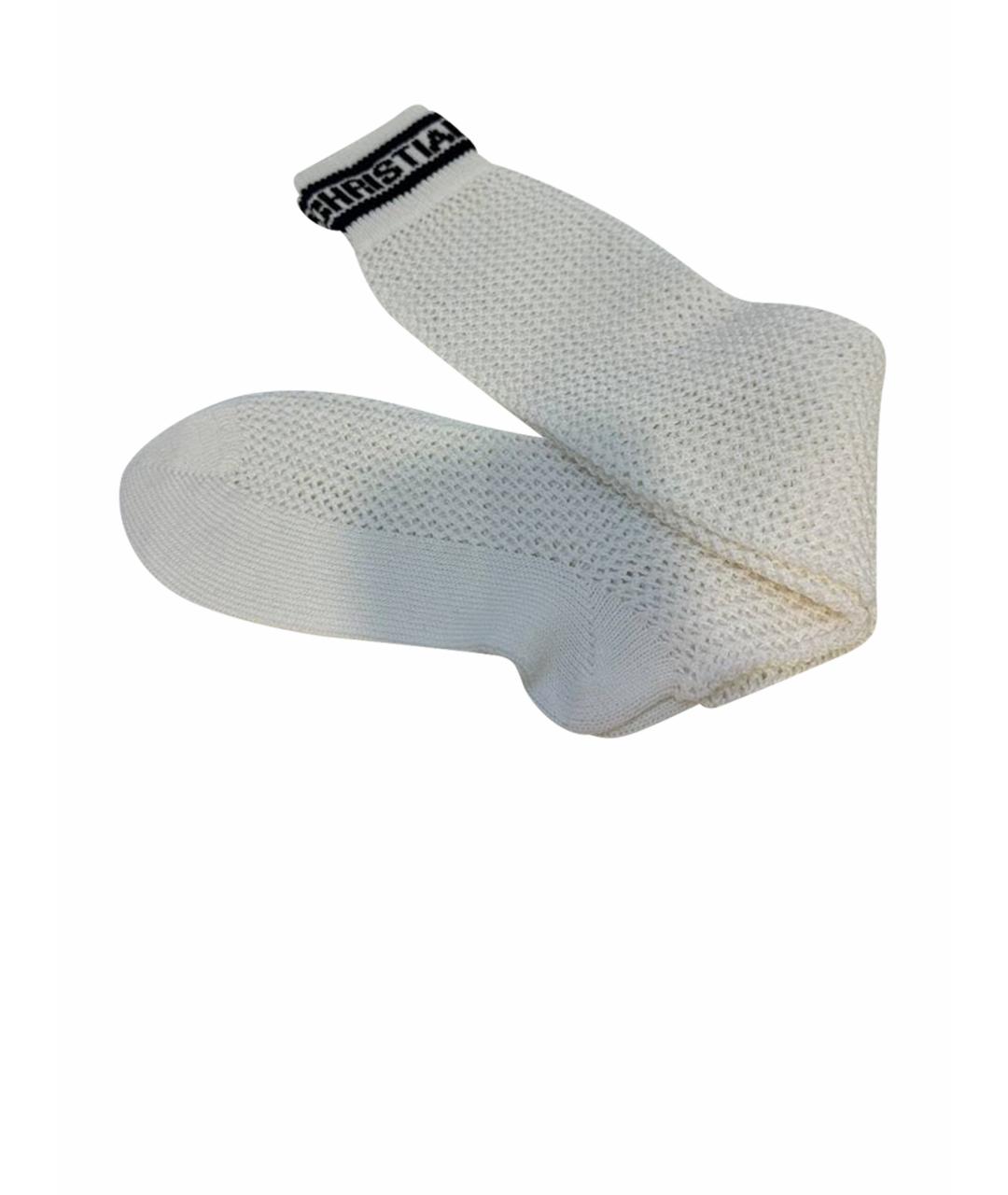 CHRISTIAN DIOR Белые носки, чулки и колготы, фото 1