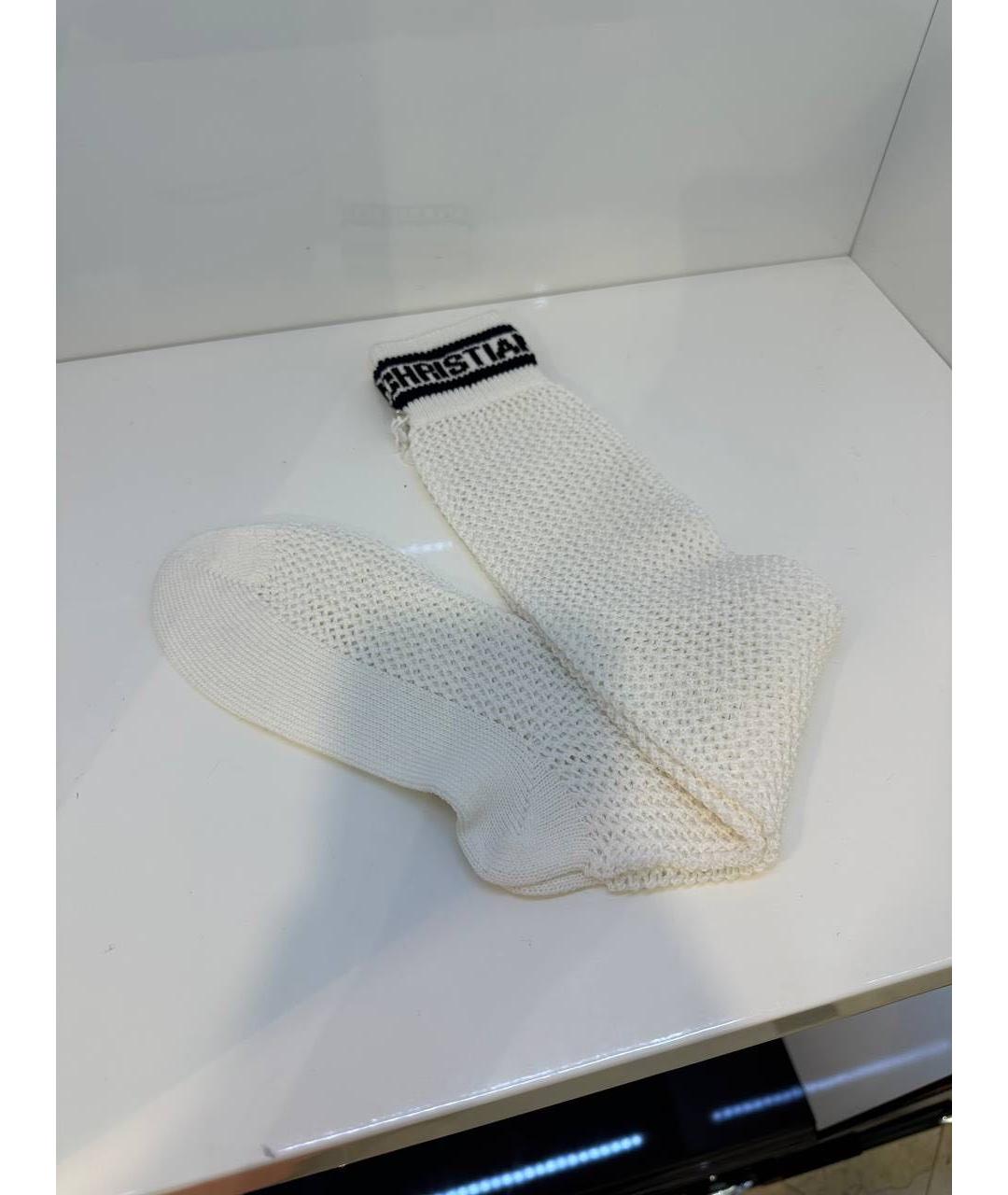 CHRISTIAN DIOR Белые носки, чулки и колготы, фото 4
