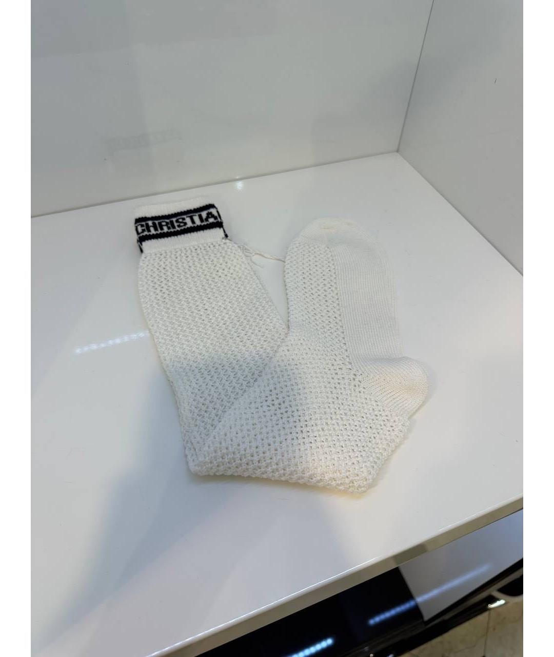 CHRISTIAN DIOR Белые носки, чулки и колготы, фото 2