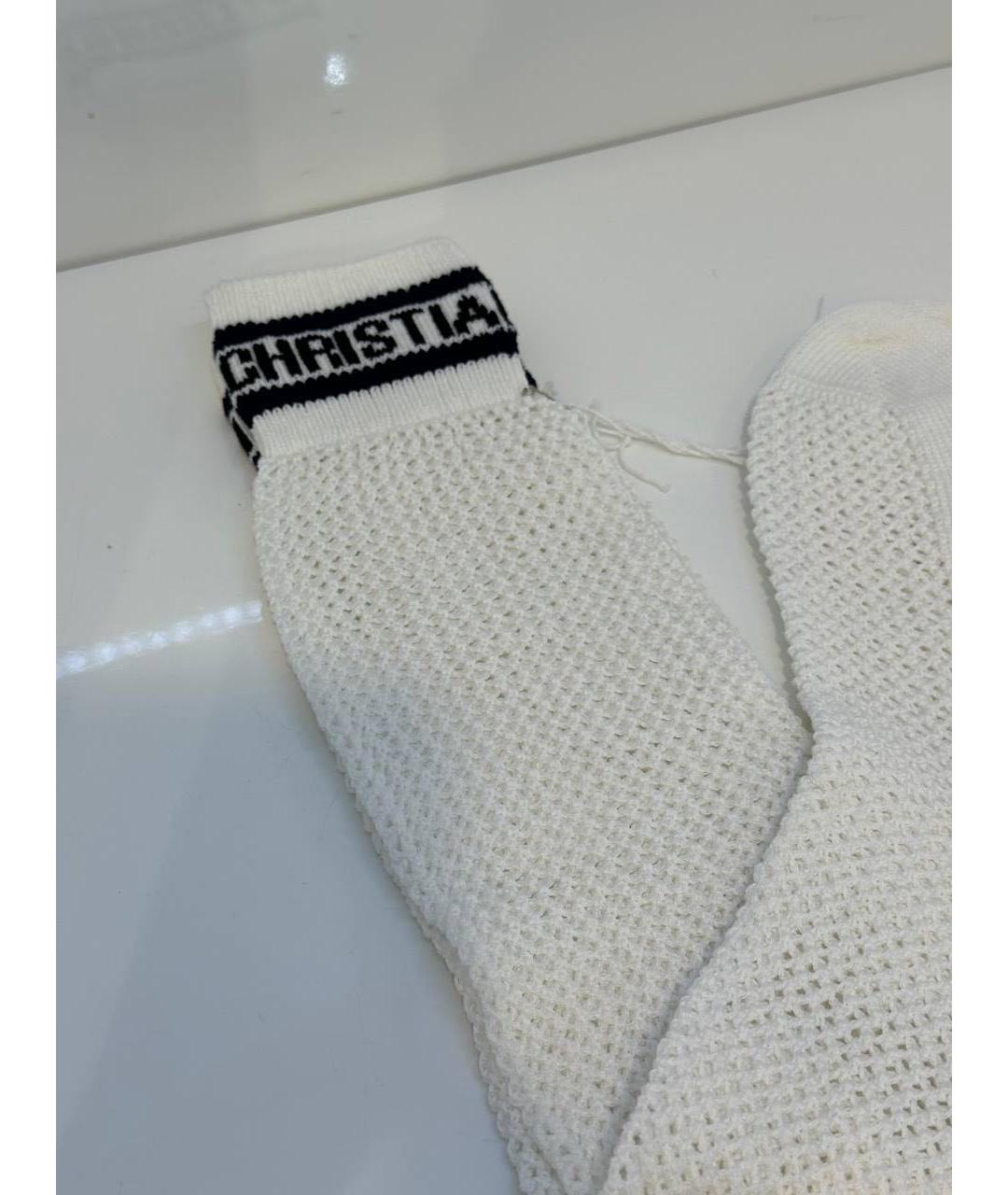 CHRISTIAN DIOR Белые носки, чулки и колготы, фото 3