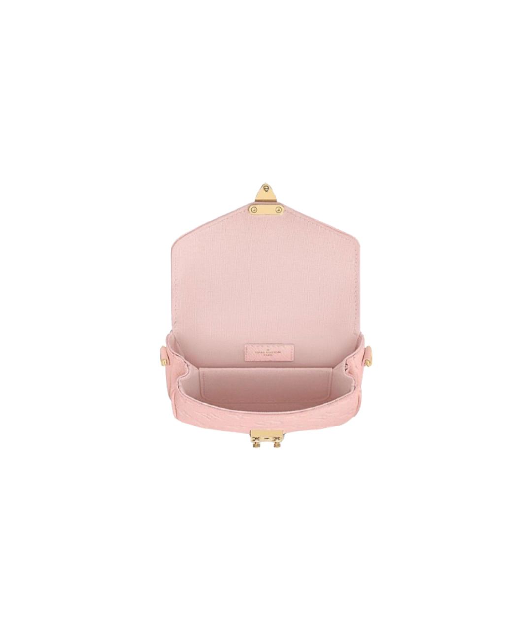 LOUIS VUITTON Розовый кожаный кошелек, фото 5