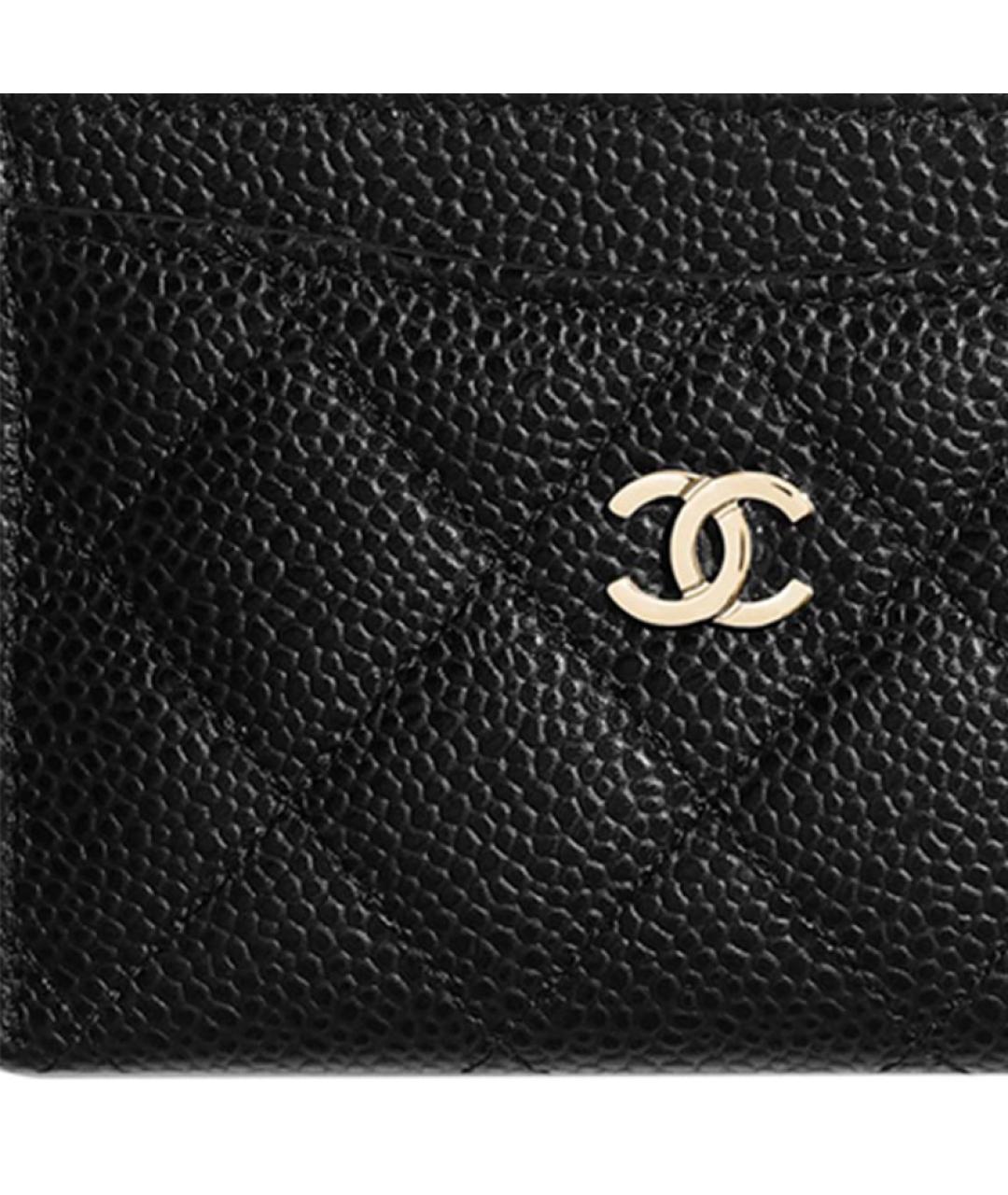 CHANEL Черный кожаный кардхолдер, фото 5
