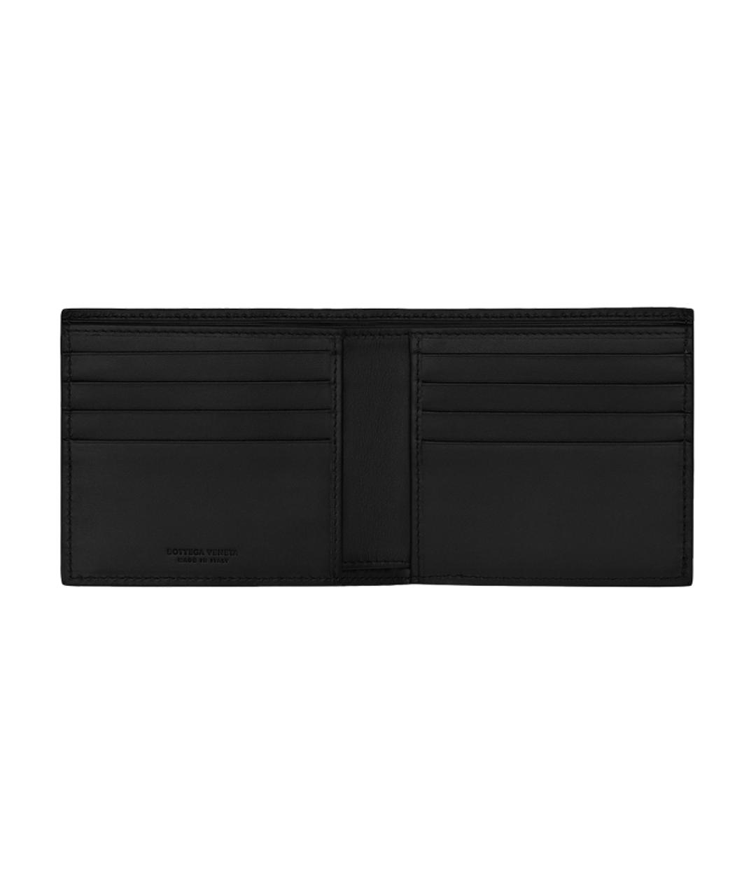 BOTTEGA VENETA Черный кожаный кошелек, фото 4