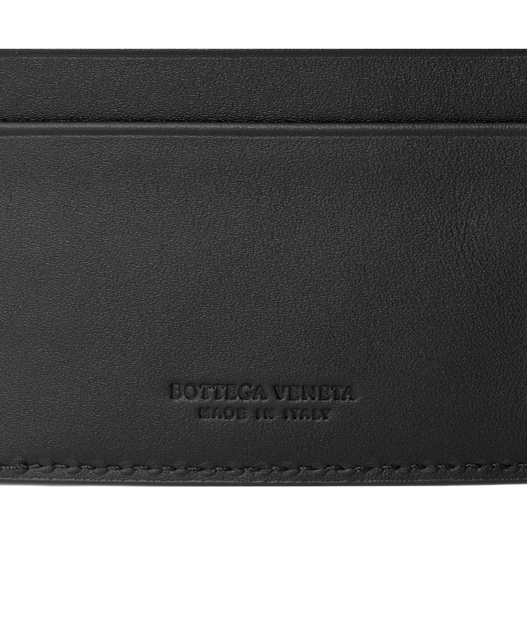 BOTTEGA VENETA Черный кожаный кошелек, фото 7