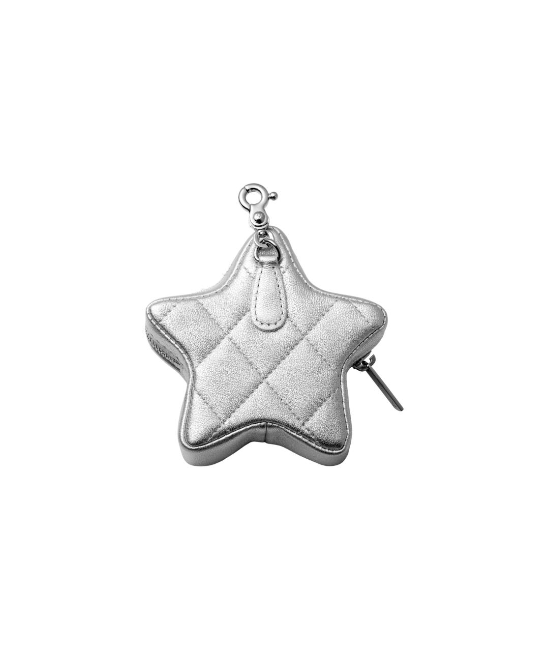 CHANEL Серебрянный кожаный кошелек, фото 3