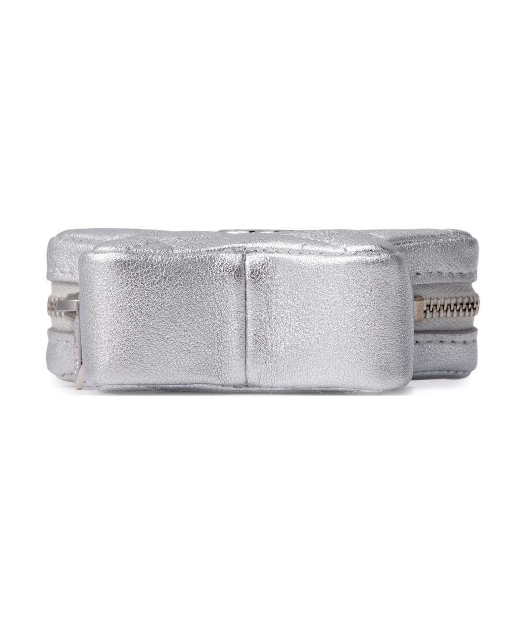 CHANEL Серебрянный кожаный кошелек, фото 4