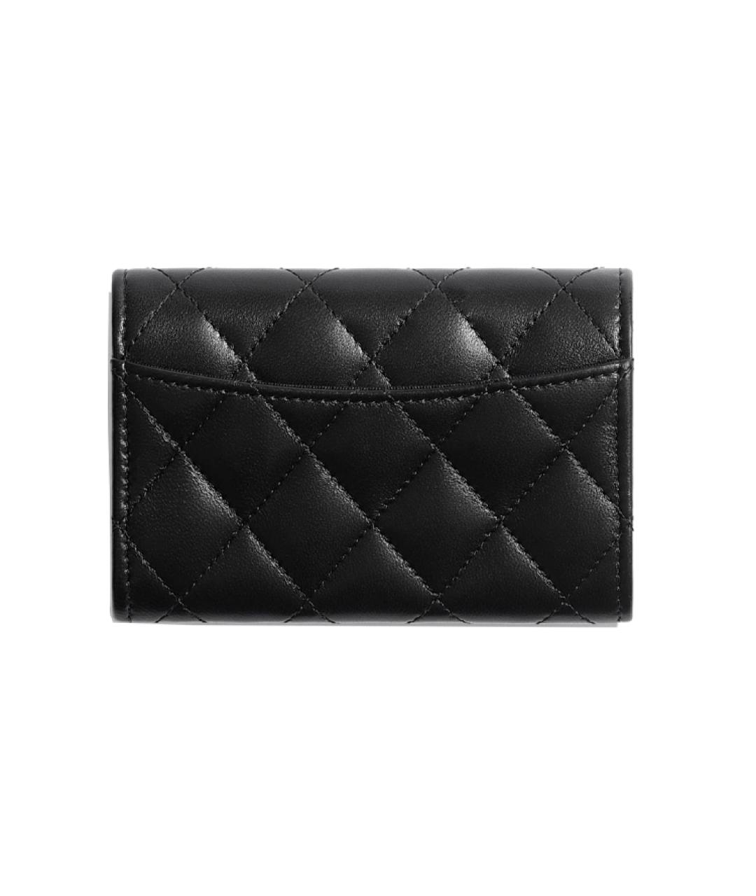 CHANEL Черный кожаный кошелек, фото 2