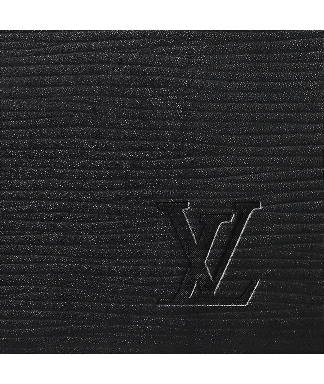 LOUIS VUITTON Черный кожаный кошелек, фото 5