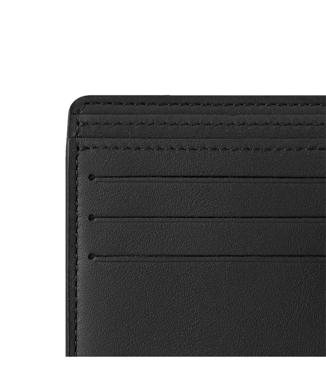 LOUIS VUITTON Черный кожаный кошелек, фото 5