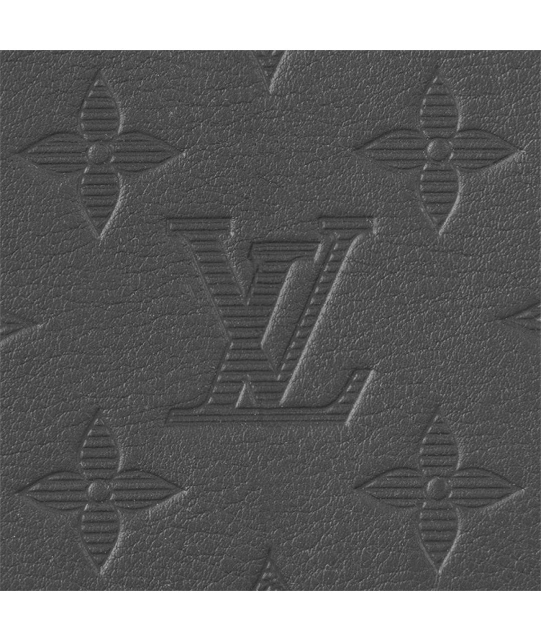 LOUIS VUITTON Черный кожаный кошелек, фото 6