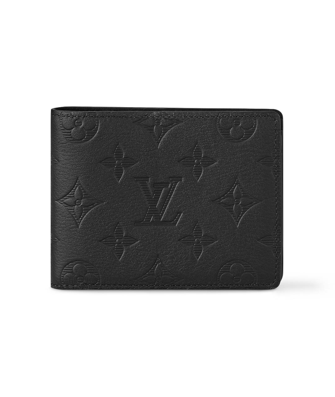 LOUIS VUITTON Черный кожаный кошелек, фото 1