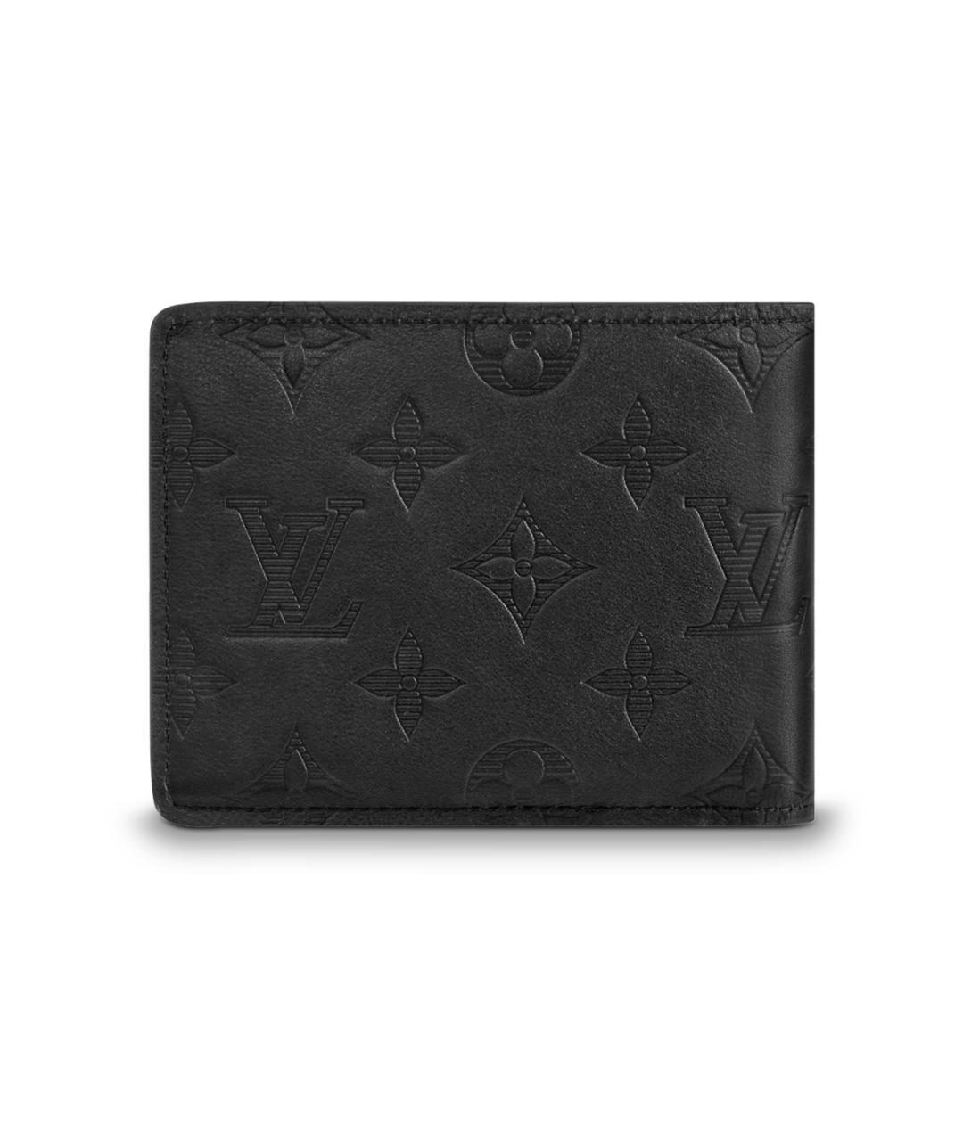 LOUIS VUITTON Черный кожаный кошелек, фото 3