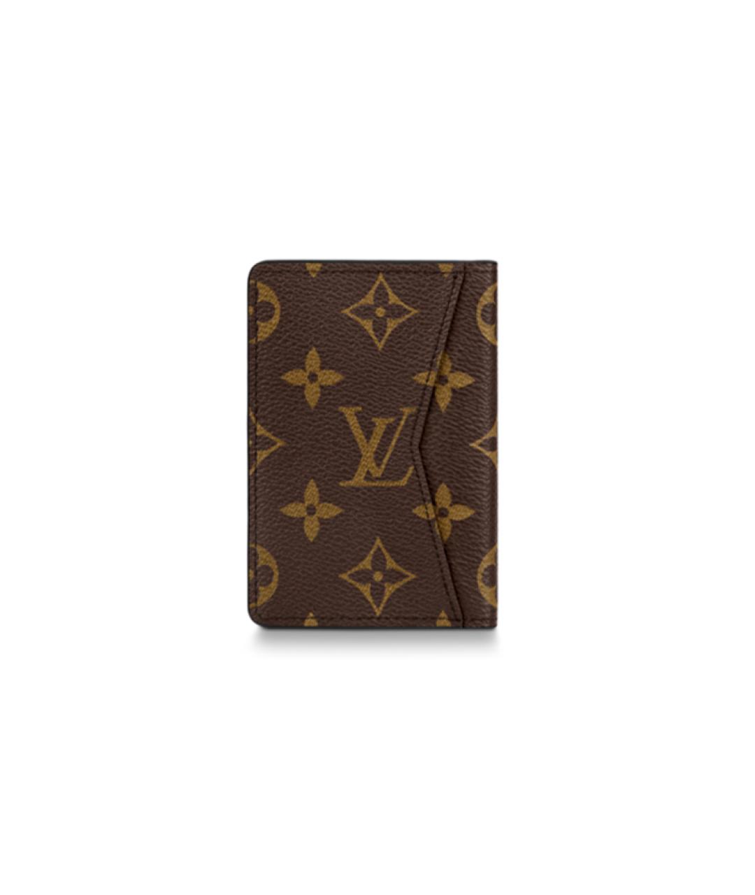 LOUIS VUITTON Коричневый кожаный кошелек, фото 3