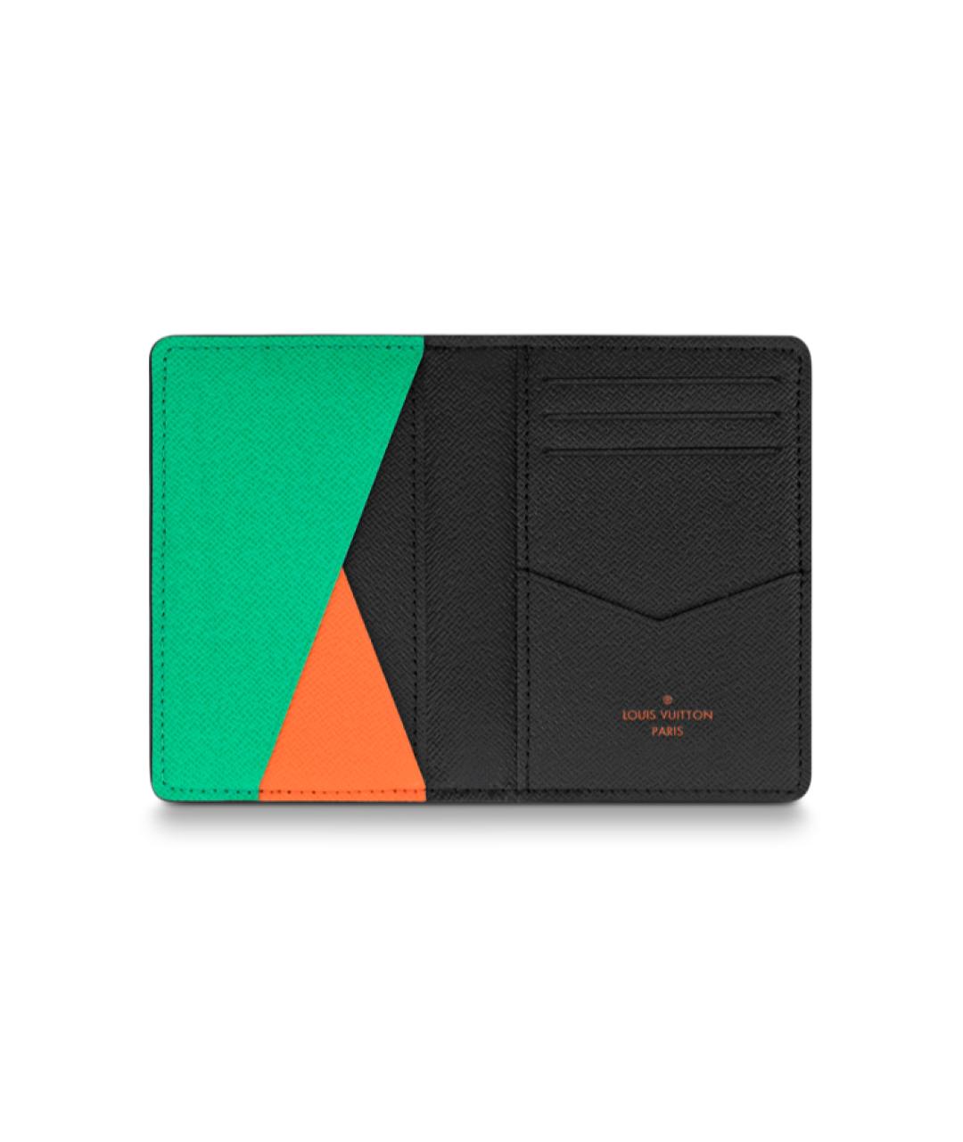 LOUIS VUITTON Коричневый кожаный кошелек, фото 4