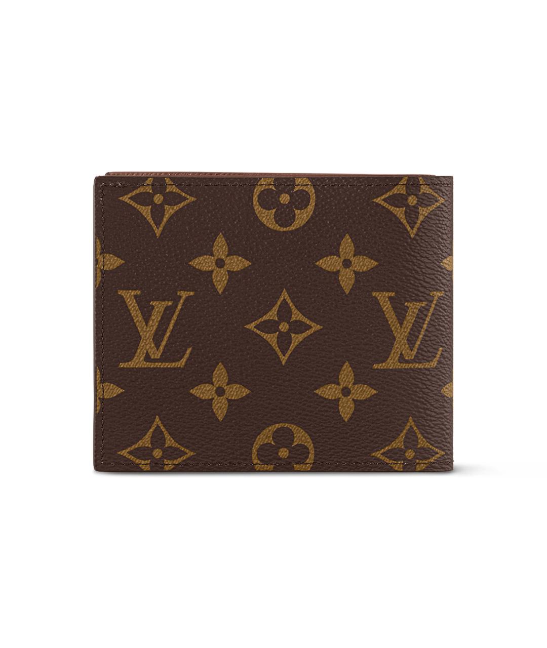 LOUIS VUITTON Коричневый кожаный кошелек, фото 3