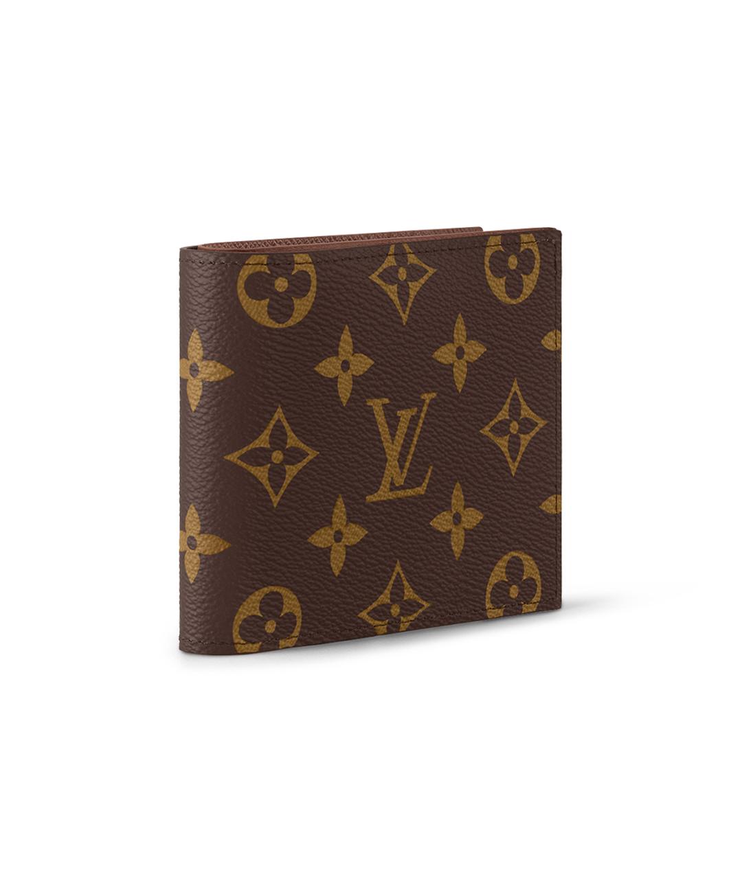 LOUIS VUITTON Коричневый кожаный кошелек, фото 2
