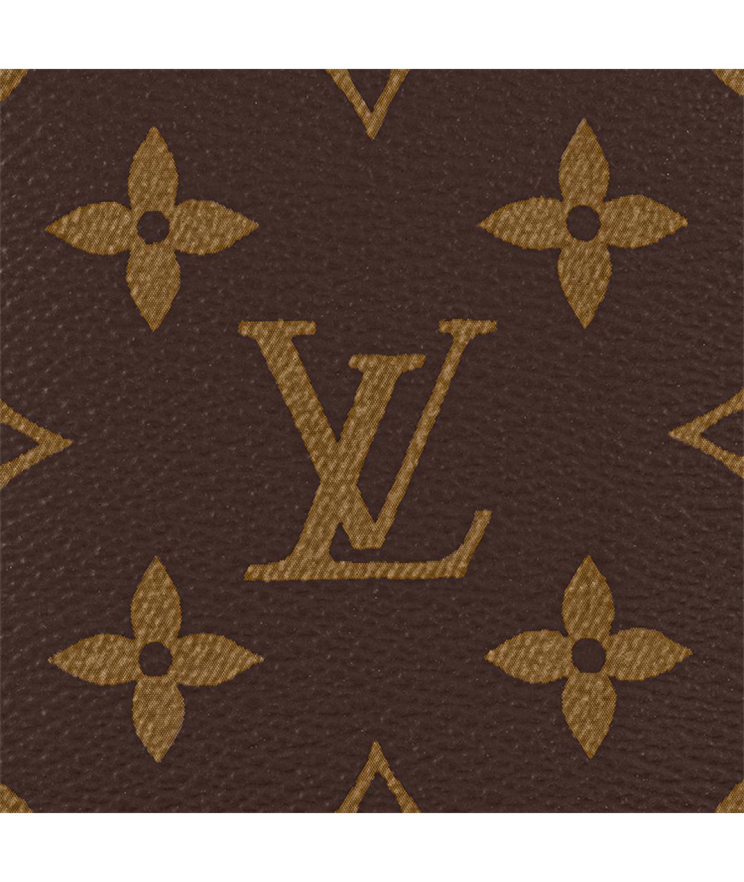 LOUIS VUITTON Коричневый кожаный кошелек, фото 6