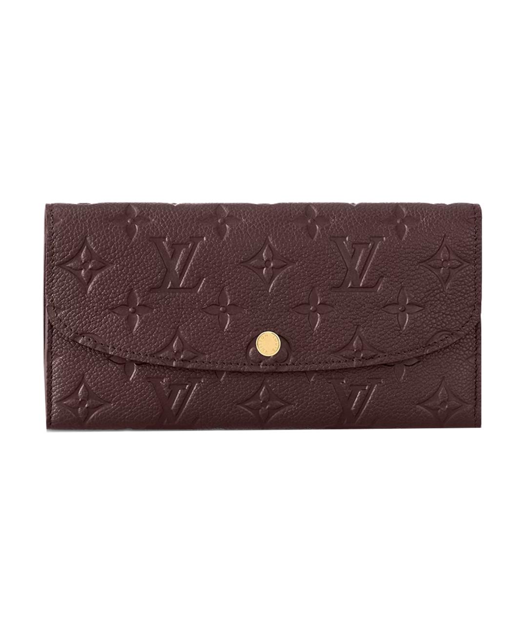 LOUIS VUITTON Бордовый кожаный кошелек, фото 1