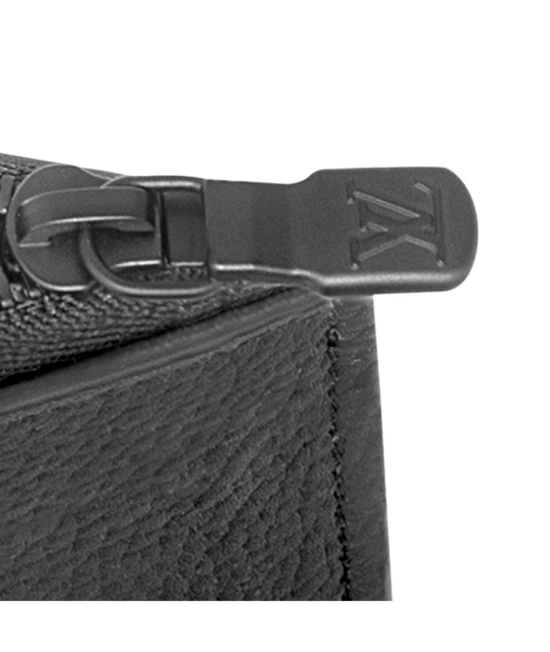 LOUIS VUITTON Черный кожаный кардхолдер, фото 6