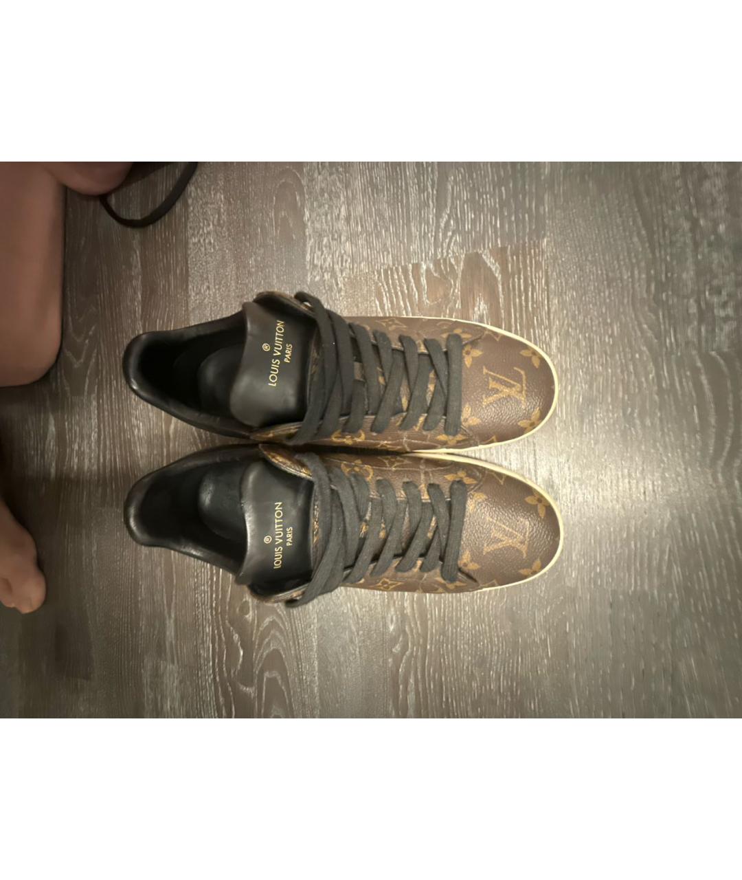 LOUIS VUITTON Коричневые низкие кроссовки / кеды, фото 3