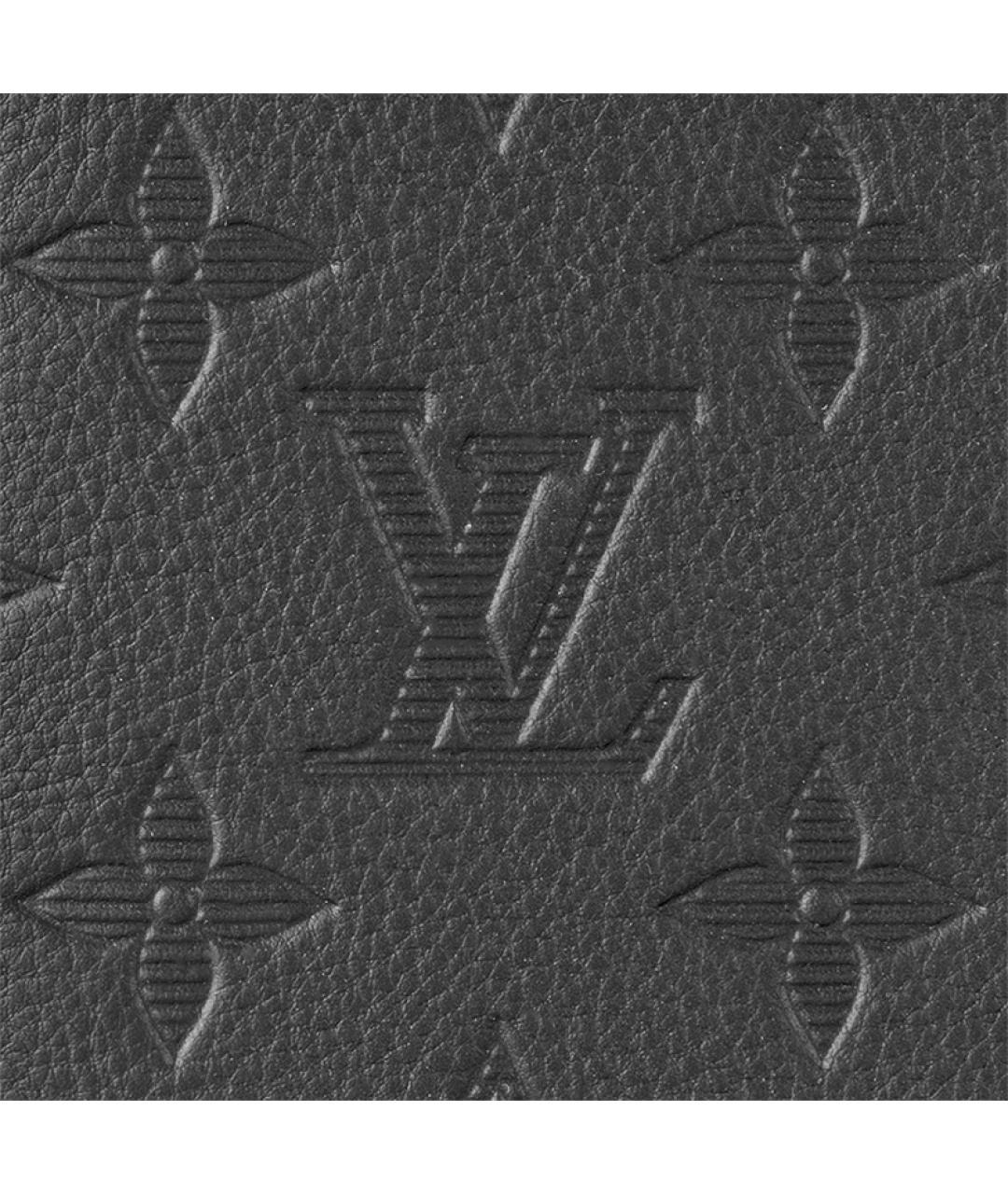 LOUIS VUITTON Черный кожаный кошелек, фото 5