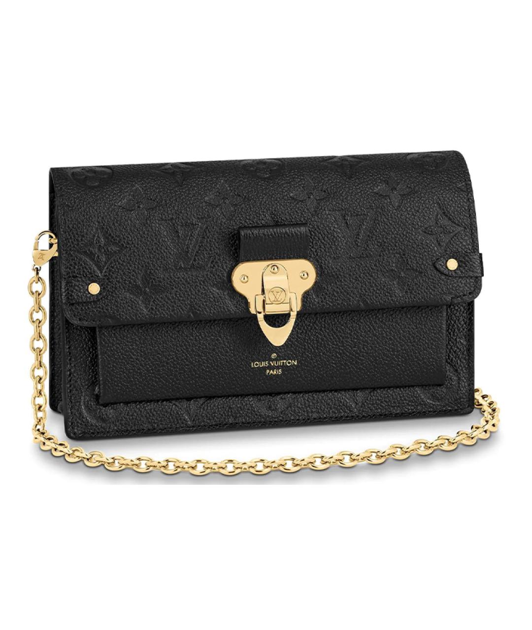 LOUIS VUITTON Черная кожаная сумка через плечо, фото 1