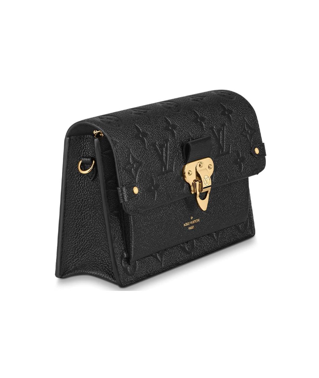 LOUIS VUITTON Черная кожаная сумка через плечо, фото 4