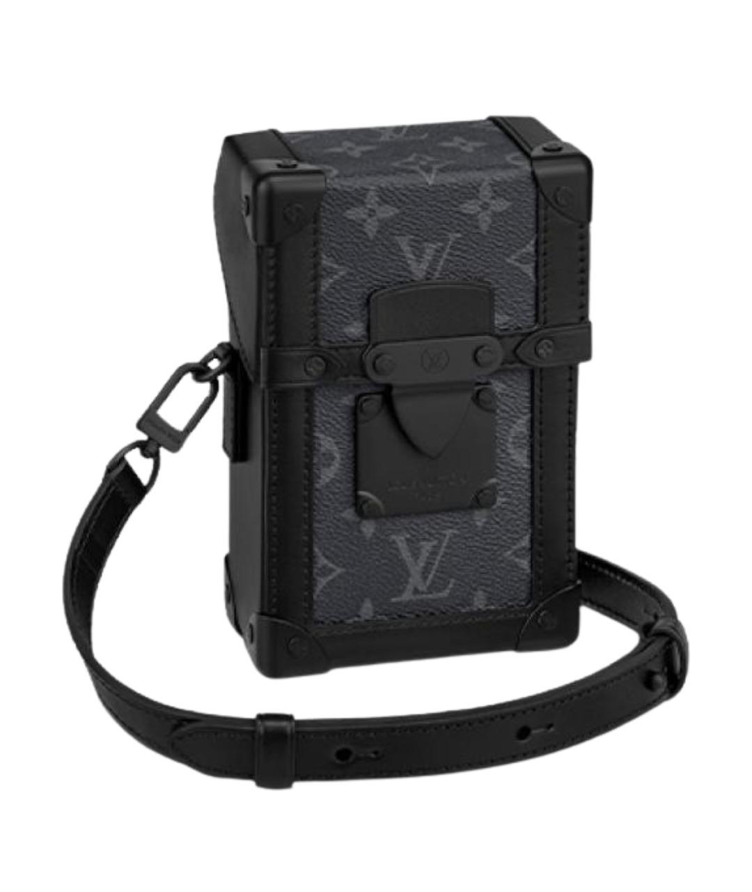 LOUIS VUITTON Черный кожаный кошелек, фото 1