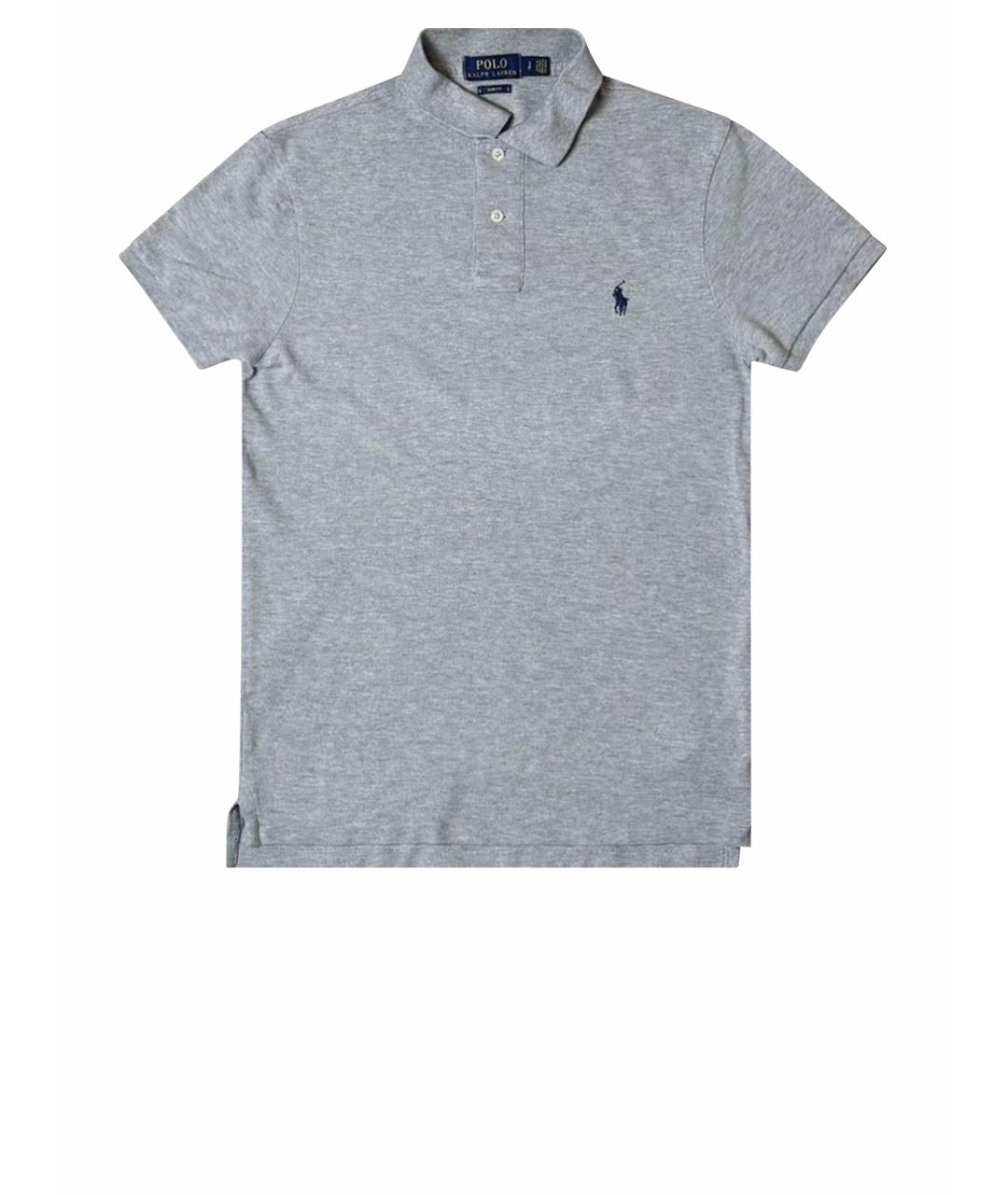 POLO RALPH LAUREN Серое хлопковое поло с коротким рукавом, фото 1