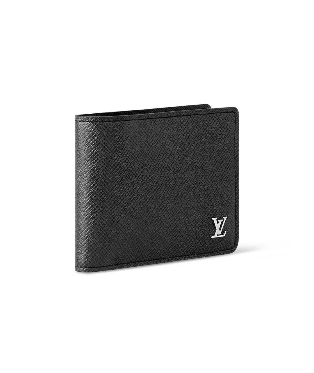 LOUIS VUITTON Черный кожаный кошелек, фото 2