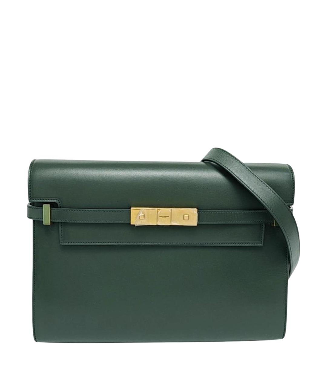 SAINT LAURENT Зеленая кожаная сумка через плечо, фото 1