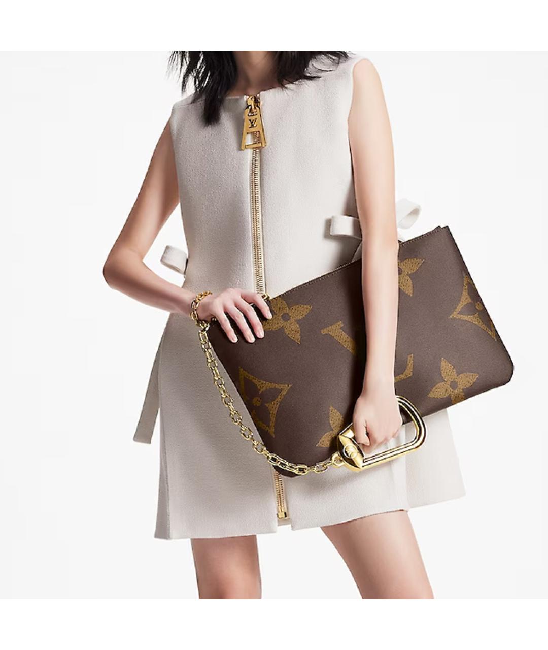 LOUIS VUITTON Коричневый кошелек, фото 6