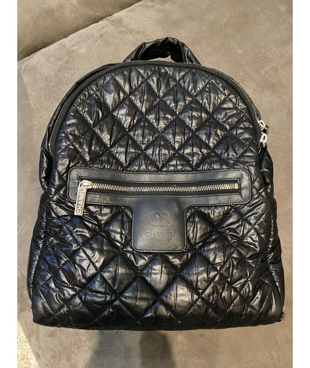 CHANEL Черный тканевый рюкзак, фото 9