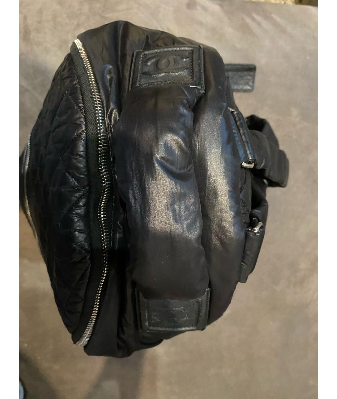 CHANEL Черный тканевый рюкзак, фото 5