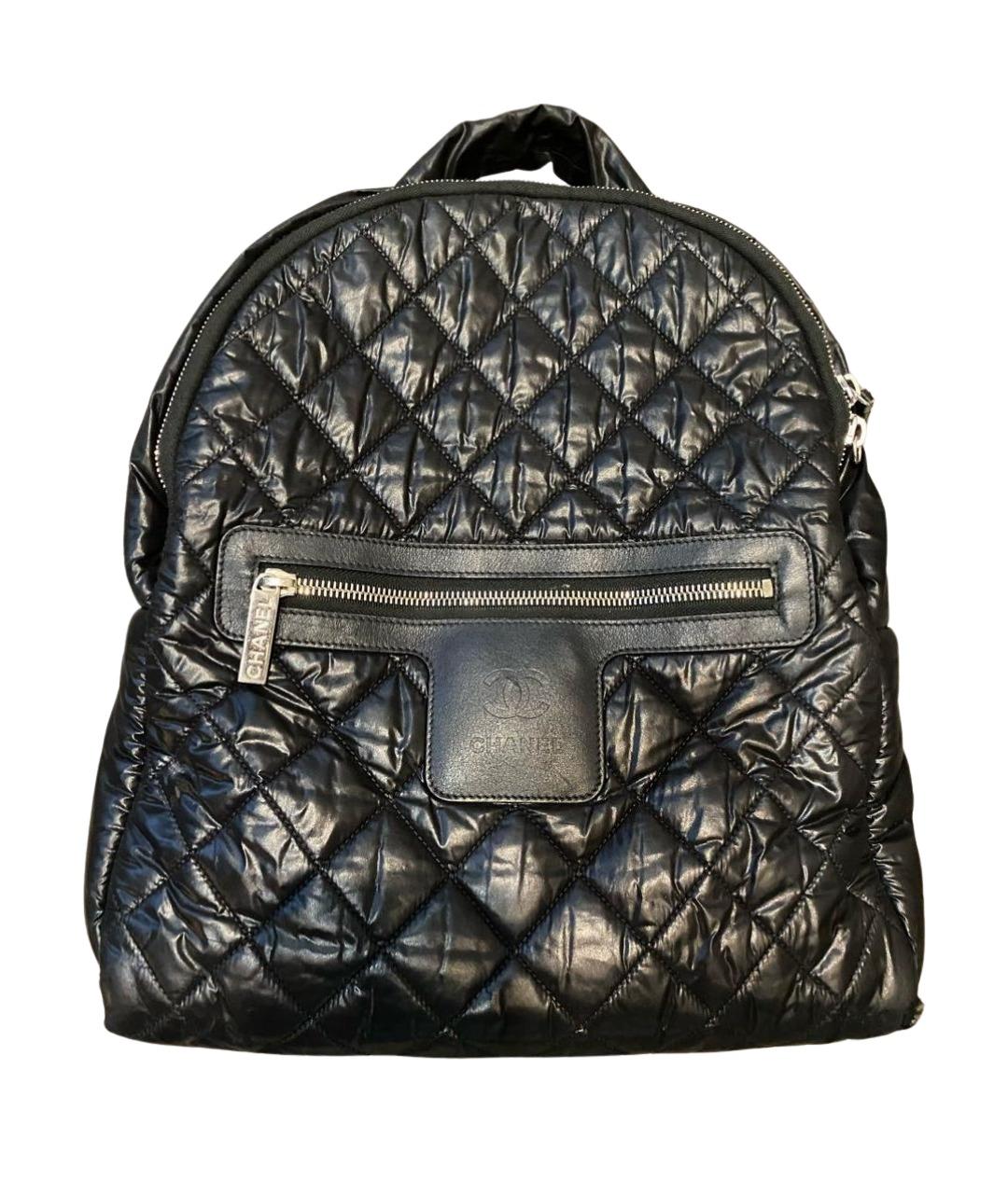 CHANEL Черный тканевый рюкзак, фото 1