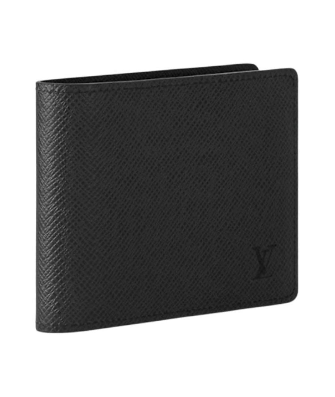 LOUIS VUITTON Черный кожаный кошелек, фото 2