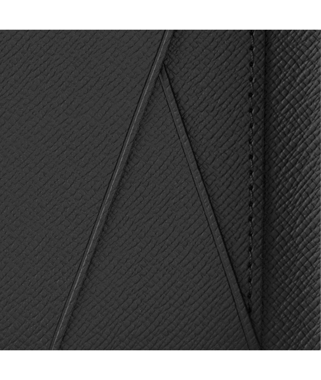 LOUIS VUITTON Черный кожаный кошелек, фото 6