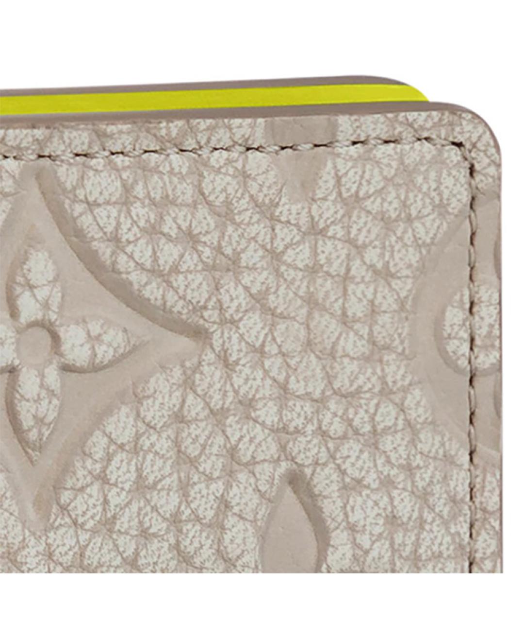 LOUIS VUITTON Серый кожаный кошелек, фото 5