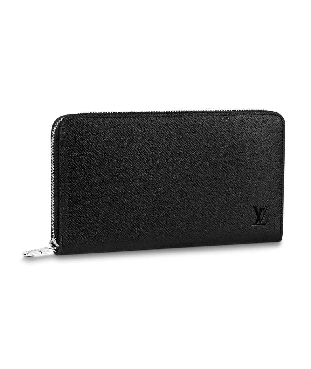 LOUIS VUITTON Черный кожаный кошелек, фото 1