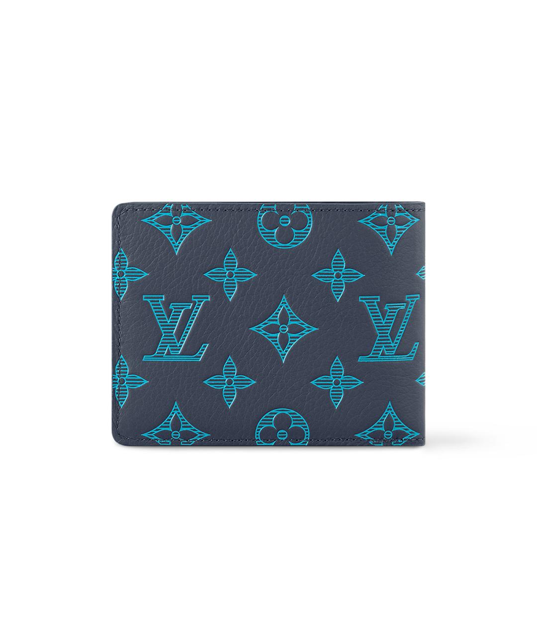 LOUIS VUITTON Синий бархатный кошелек, фото 3