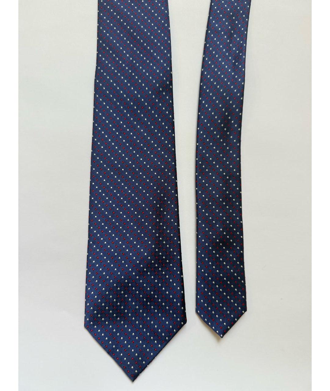 ZEGNA Темно-синий шелковый галстук, фото 5