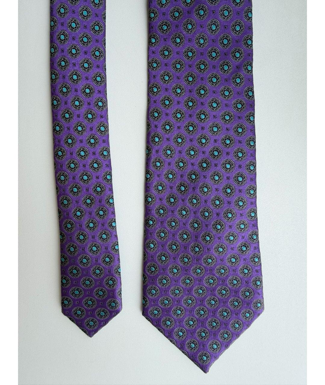 ZEGNA Фиолетовый шелковый галстук, фото 2