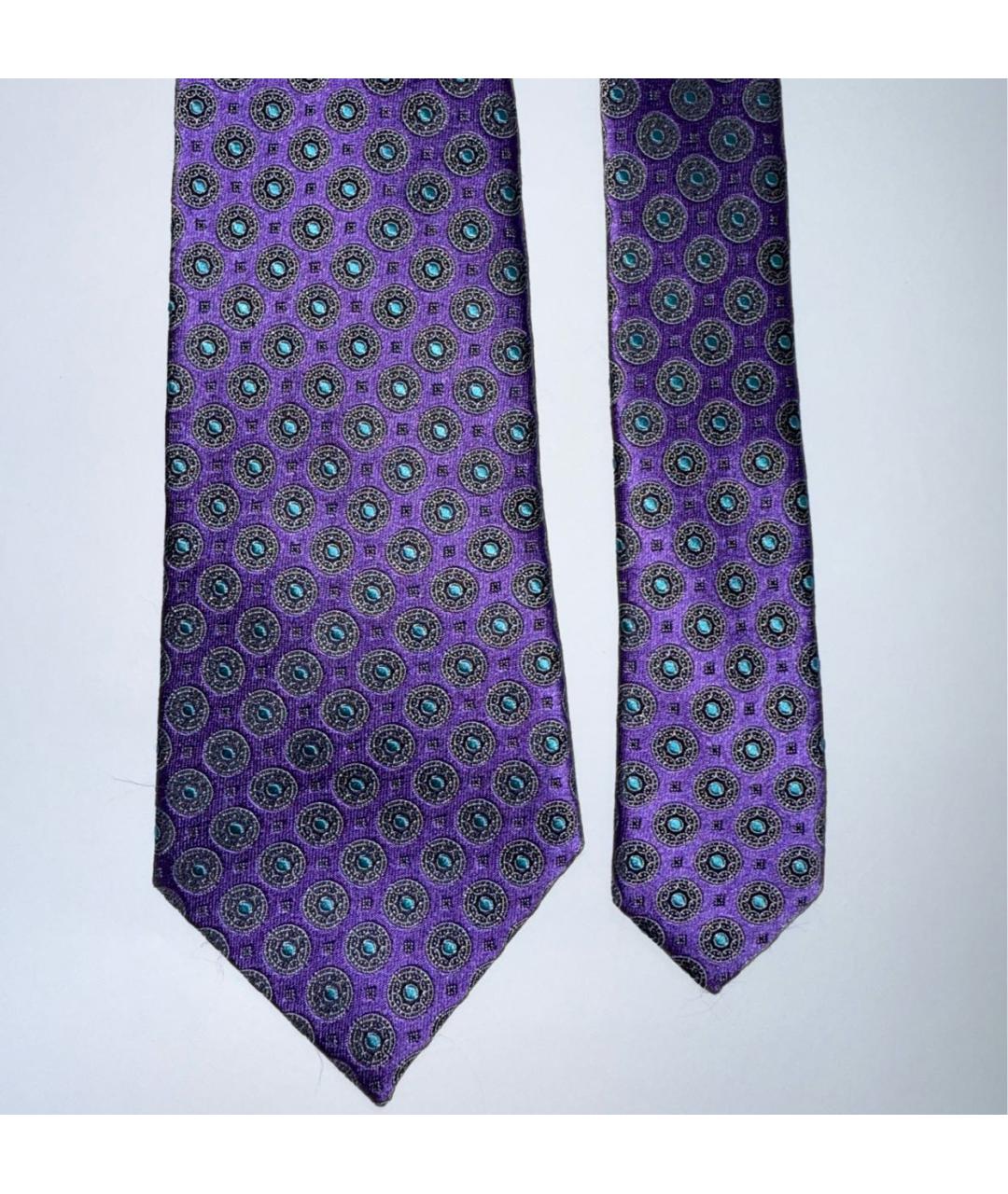 ZEGNA Фиолетовый шелковый галстук, фото 5