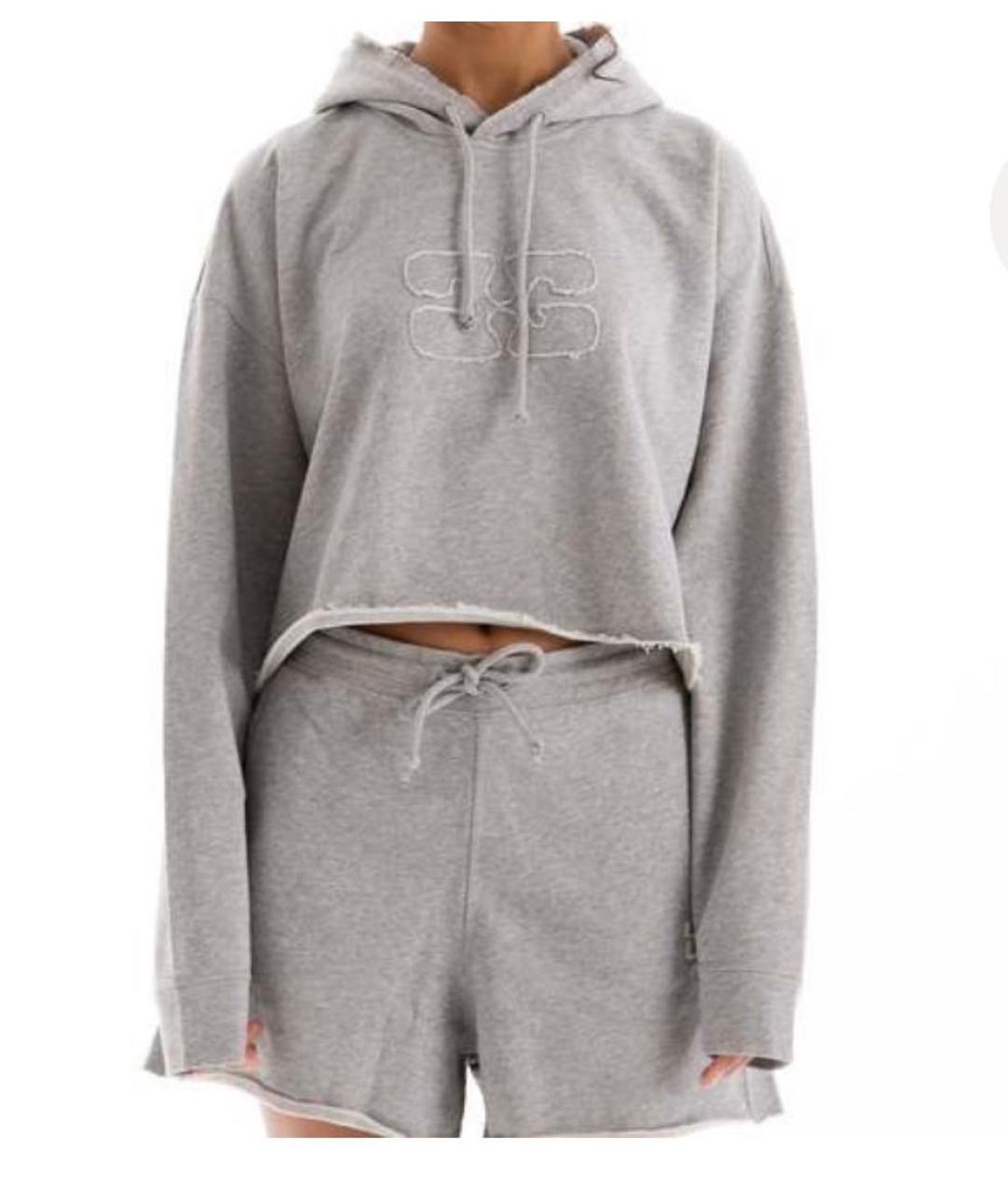 GANNI Серый хлопковый спортивные костюмы, фото 3