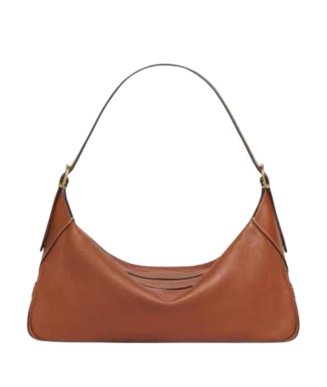 CELINE Коричневая кожаная сумка через плечо, фото 1