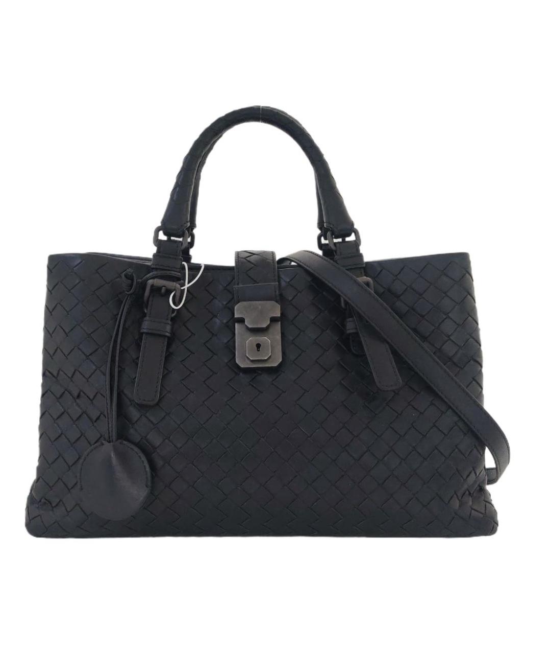 BOTTEGA VENETA Черная кожаная сумка через плечо, фото 5