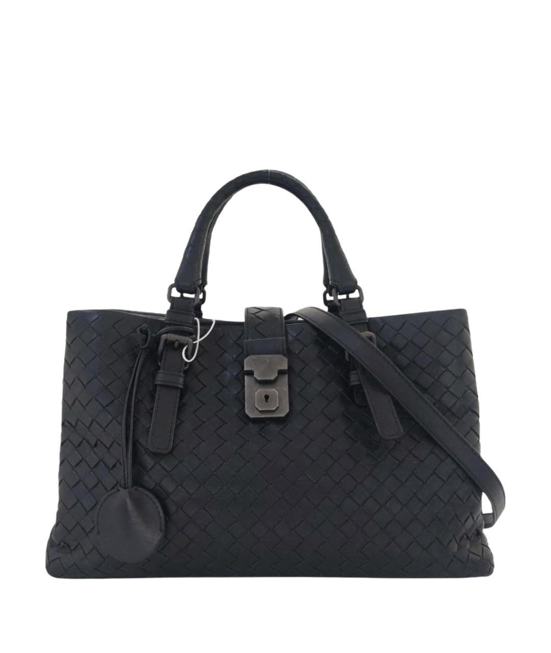 BOTTEGA VENETA Черная кожаная сумка через плечо, фото 1