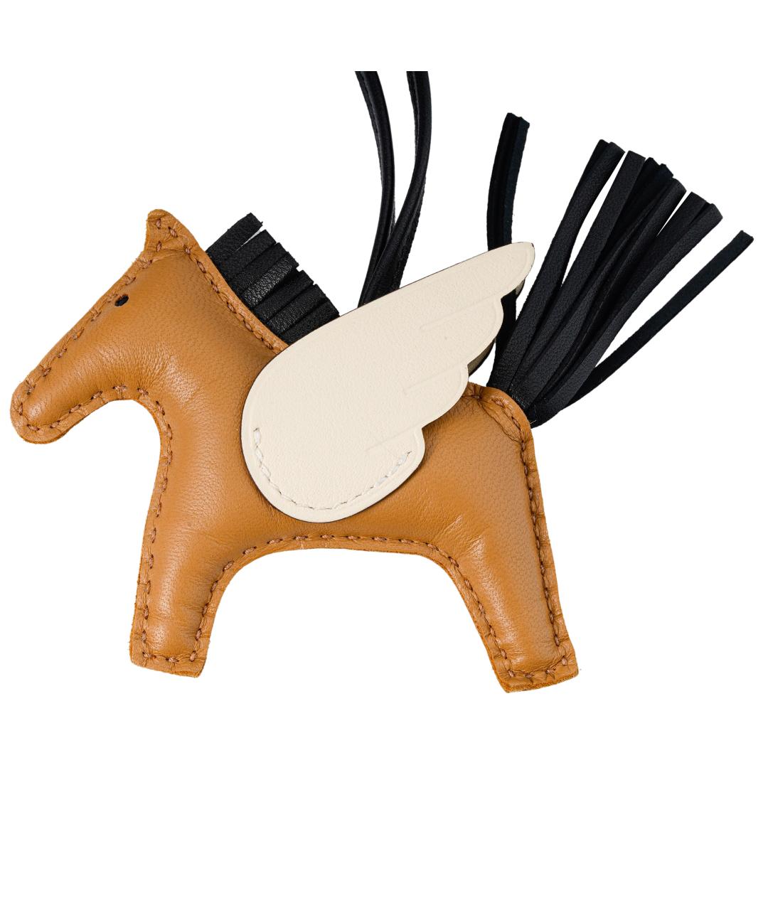 HERMES Коричневый брелок, фото 2